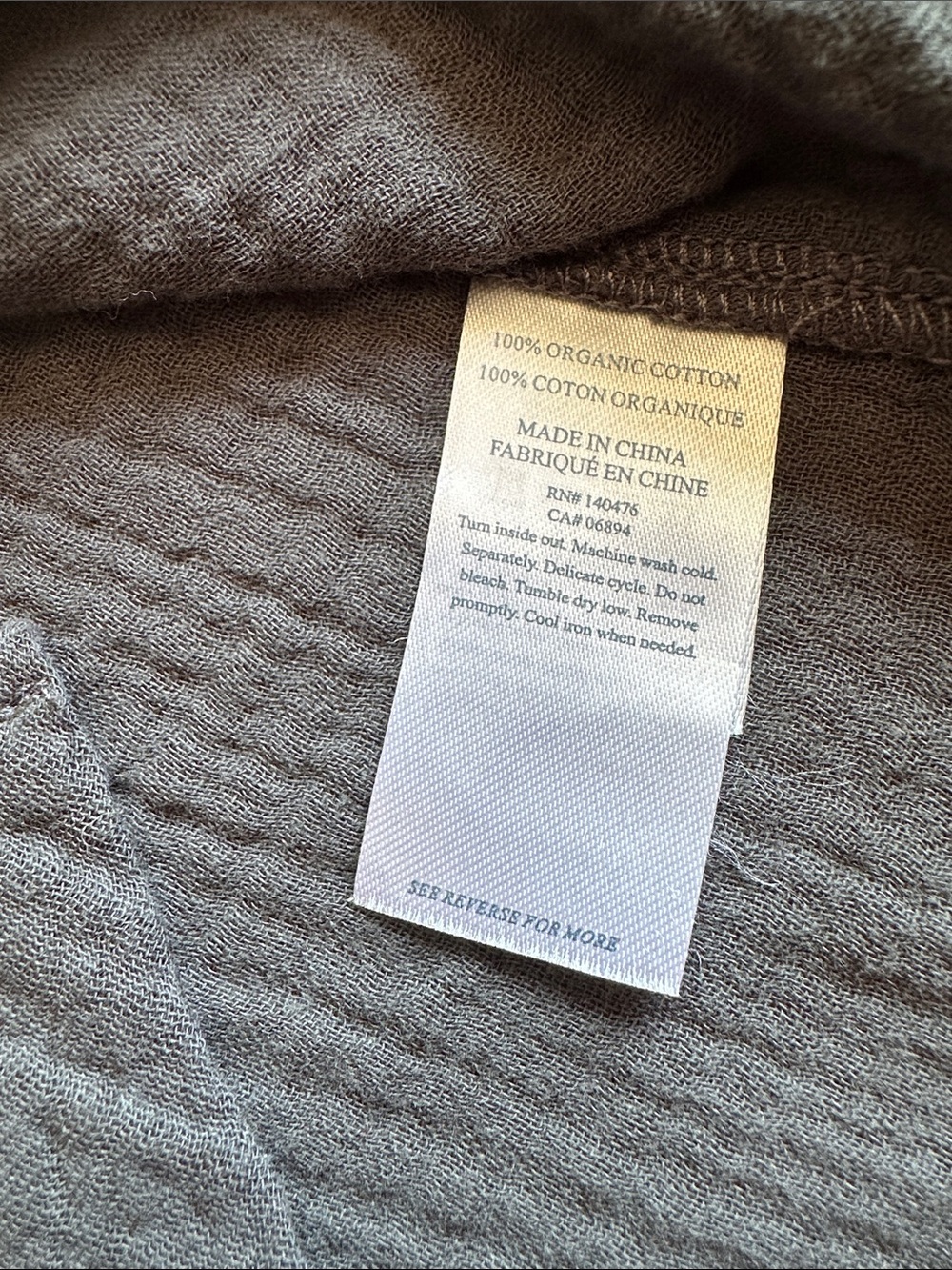 Faherty Charcoal Gray Ribbed Cotton Tank Top - Picture 7 of 7